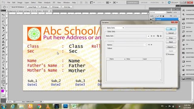 Make Admit Card in Bulk in photoshop Only One Click смотреть онлайн
