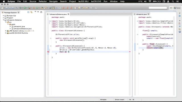 LeJOS EV3 Ep14 - Ultrasonic range project смотреть онлайн