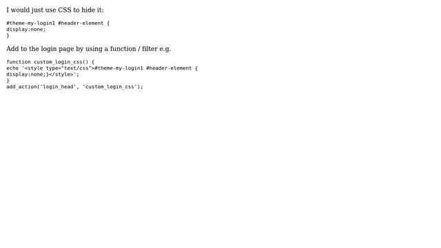 Wordpress: How To Remove Text 