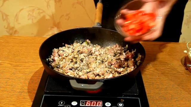 Фаршированный Багет-Фарш с шампиньонами в багете