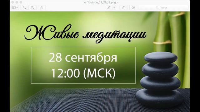 Живые медитации - 28 Сентября 2017 г. (12:00) смотреть онлайн