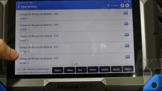 VERIFICACIÓN DE BATERÍA HÍBRIDA CON EQUIPO TOPDON LITE 2 EN TOYOTA AURIS 2012 смотреть онлайн