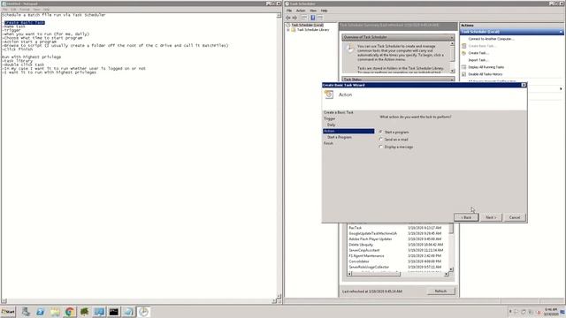How to run batch file daily using Task Scheduler - Windows Server смотреть онлайн