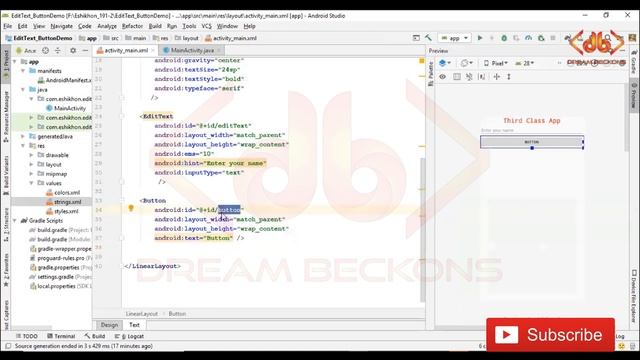 Android Button intent and Activity | Android Toast click button смотреть онлайн