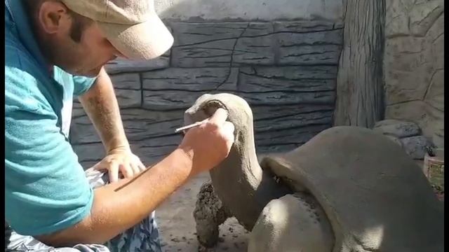 как сделать скульптуру черепахи из арт бетона мастерская Бека смотреть онлайн