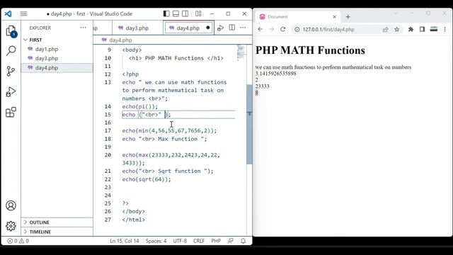 Web Development Tutorial - Lecture-24 | PHP Math Functions | PHP смотреть онлайн