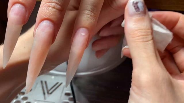 Коррекция ЭКСТРА наращивания КРЕАТИВНЫЙ маникюр Дизайн с камнями смотреть онлайн