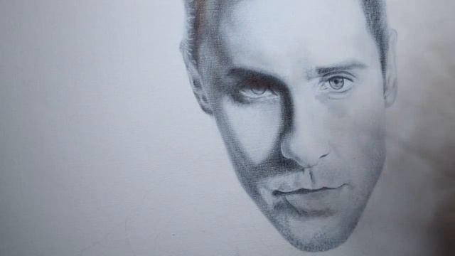 Портрет Джаред Лето техника Сухая кисть. Speed Drawing Portrait Jared Leto Dry Brush смотреть онлайн