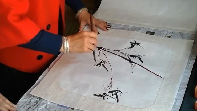 Мастер-класс. Рисуем бамбук. 2 часть. смотреть онлайн