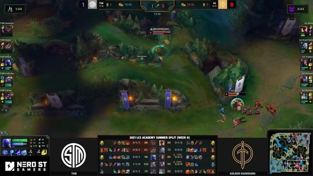 GGA vs TSMA | Week 9 Game 2 | 2021 LCS Academy Summer Split | Golden Guardians vs. TSM смотреть онлайн