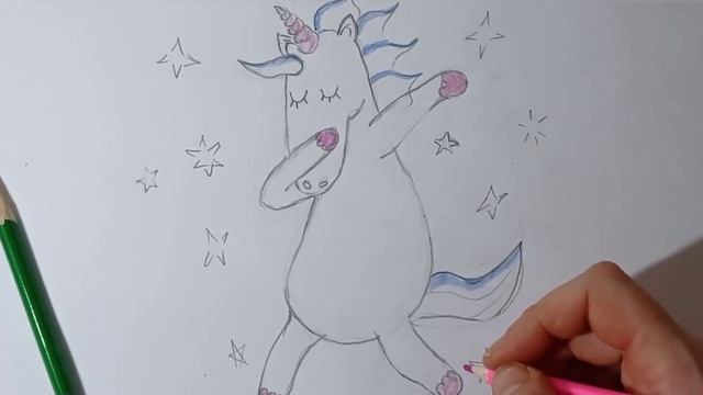 Рисуем единорога. Мультяшные рисунки. Videos for kids. смотреть онлайн