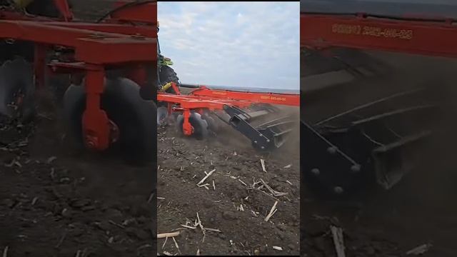 Работа бороны дисковой БАМ 3,6х2 (узел СНАРУЖИ сферы диска) производства БДТ-АГРО смотреть онлайн