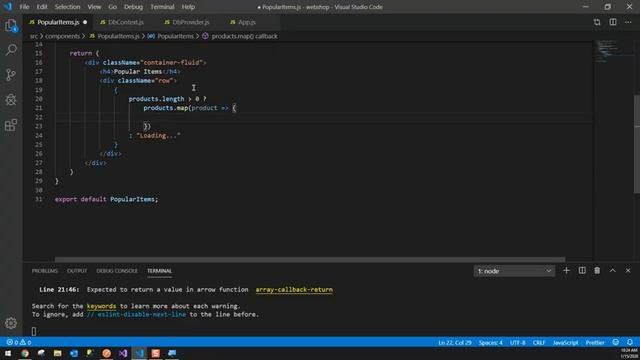 #03 React Webshop - Brug af Context of Provider til at hente data fra API смотреть онлайн