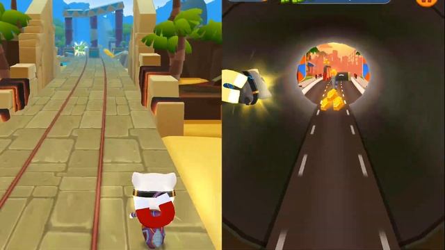 Talking Tom Gold Run - Hero Angela, Tom - Full Screen Gameplay, Android смотреть онлайн