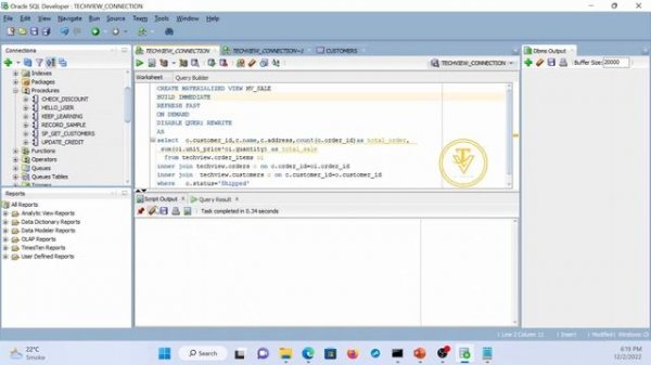 15. PL/SQL Views & Materialized Views | PL/SQL Developer Course | TechView Team | Hindi