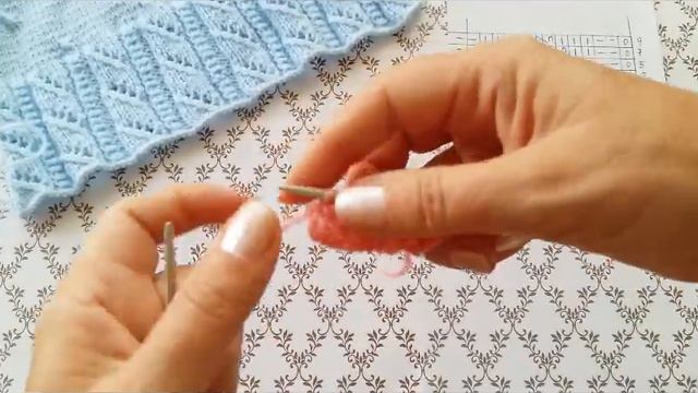 Красивая комбинированная резинка спицами/ Ажурная резинка/ Оригинальная резинка смотреть онлайн