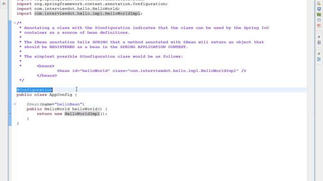 SPRING FRAMEWORK @CONFIGURATION ANNOTATION TAMIL смотреть онлайн