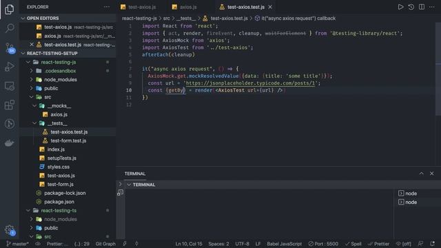 React Testing Library Mocking axios calls #27 смотреть онлайн