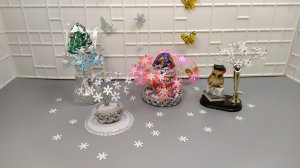 Работы из бисера и пайеток .1 часть.  Снежинки, цветы, сувениры, подарки.