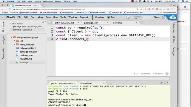 Setting Up Express PG App on Cloud 9 смотреть онлайн
