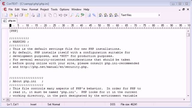 The php ini File смотреть онлайн