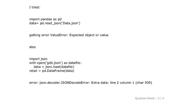 Pandas : ValueError: Expected object or value when reading json as pandas dataframe смотреть онлайн