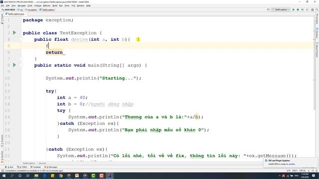 10.2 Hiểu bản chất về lỗi, bẫy lỗi, Java Exception (2) смотреть онлайн