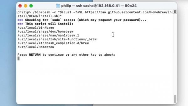 mac brew and git install