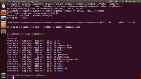 Создание нового проекта на Zend Framework 2