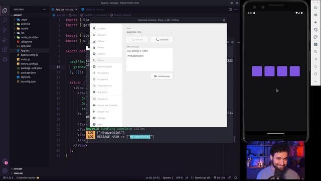 Verificação AUTOMÁTICA de SMS (ANDROID com React Native) смотреть онлайн
