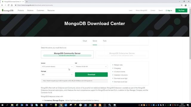 01. MongoDB - Download Community Version смотреть онлайн