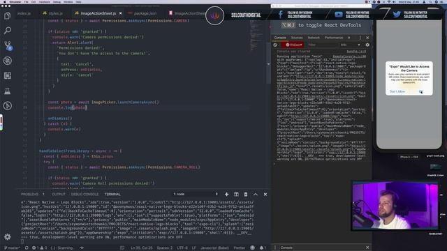 React Native PhotoApp | Permissions, Camera + Camera Roll S01E11 смотреть онлайн