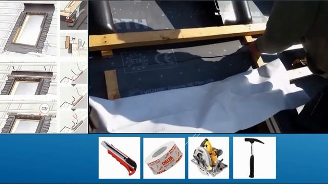 Монтаж мансардного окна Velux. Пошаговая инструкция. Демонстрация действий на практике. смотреть онлайн