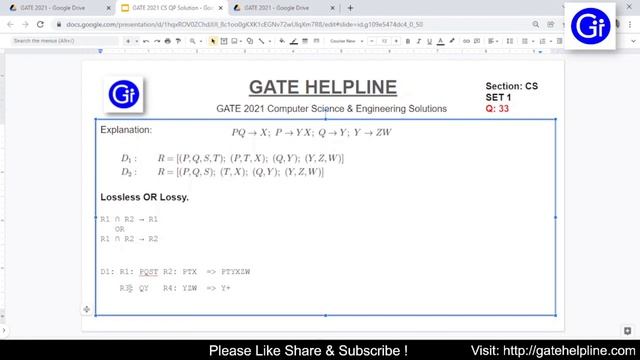 GATE 2021 CS SET1 Q33. Consider the relation R(P,Q,S,T,X,Y,Z,W) with following FD. [DBMS] [SOLVED!] смотреть онлайн
