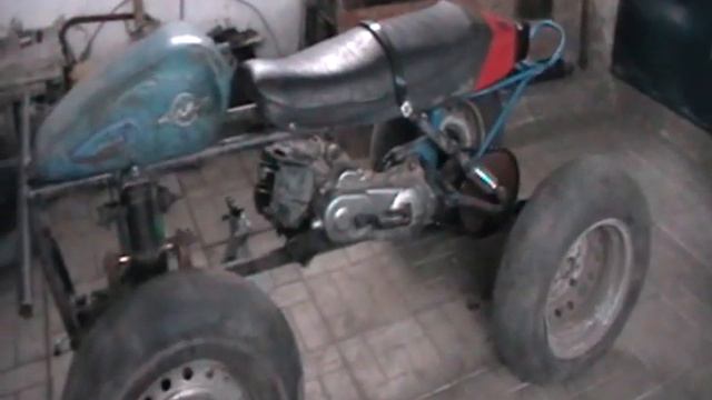 самодельный квадроцикл на базе скутера. (часть №1.) смотреть онлайн