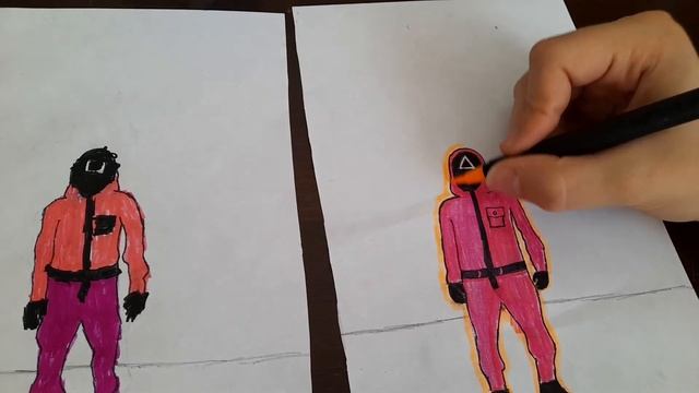 Рисуем надзирателей из игры в кальмара #рисуем #игравкальмара #надзиратель смотреть онлайн