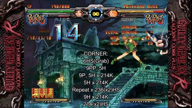 [Guilty Gear XX: Accent Core Plus R ] pecks Combo Guide of Jam 4K 60fps смотреть онлайн