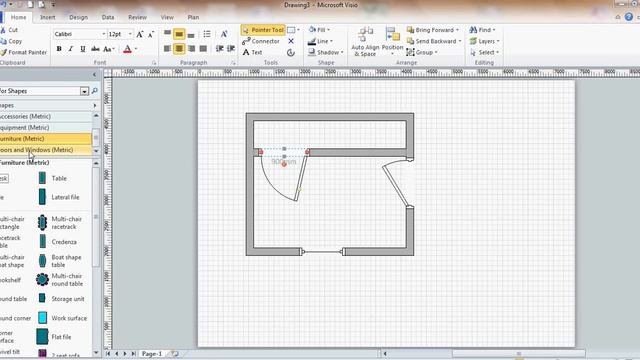 Microsoft Visio - Floor Plan смотреть онлайн