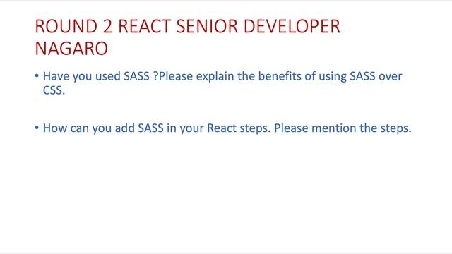 React JS Developer Interview Questions Nagaro Round 2 смотреть онлайн