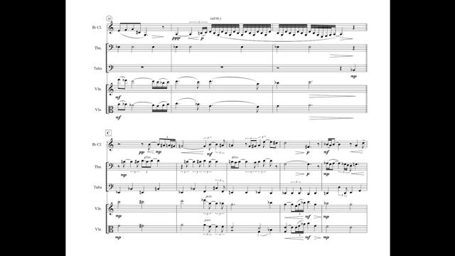 Geoff Li - Snowfall on Venus for Clarinet, Trombone, Tuba, Violin & Viola (2019) [Score-Video] смотреть онлайн