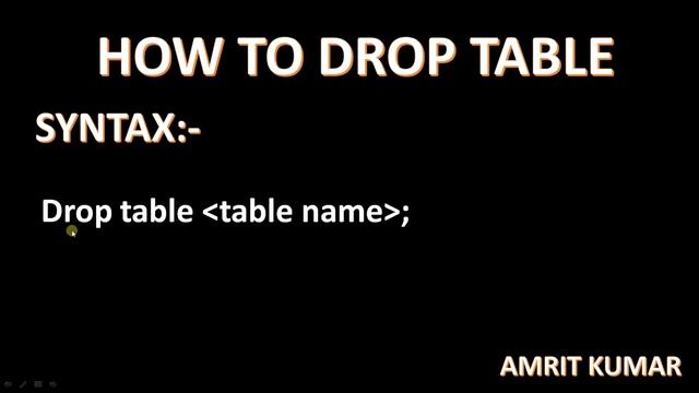 #28 HOW TO DROP TABLE IN ORACLE BY MR. AMRIT KUMAR смотреть онлайн