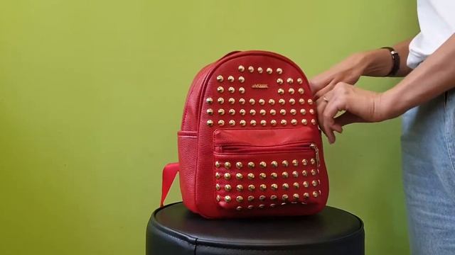 Рюкзак deVENTE 7032864 искусственная кожа, 29x24x16 см, красный смотреть онлайн