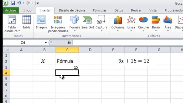 Solución de una ecuación con una incógnita utilizando buscar objetivo смотреть онлайн