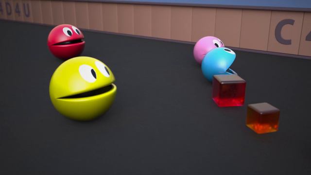 PacMan 3D V3 With Jelly 😋 ❤️ C4D4U