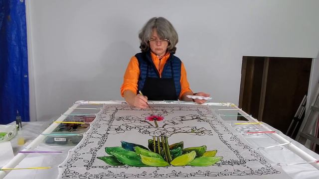 #7 Tutorial/Hand painting silk/Orchid wall hanging смотреть онлайн