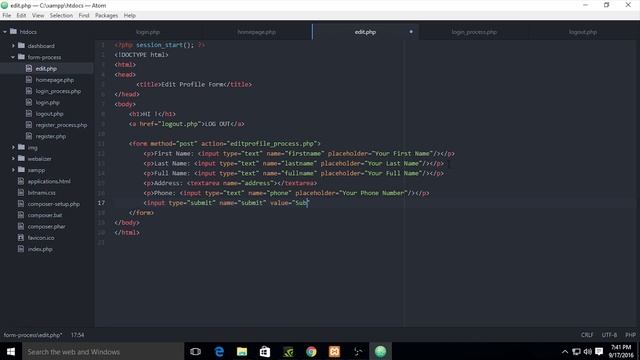 PHP & MYSQL Tutorial Part 15 - Error Code Message and Edit Profile Page смотреть онлайн