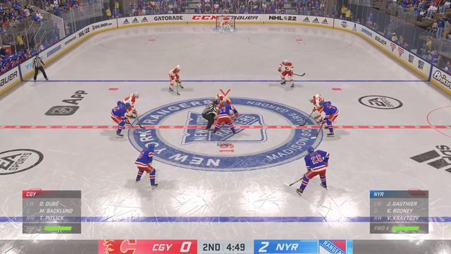 NHL 22 Action Camera! New York Rangers vs Calgary Flames 4K Ultra Realistic Graphics! PS5 Gameplay смотреть онлайн