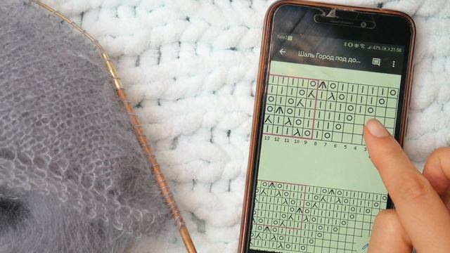 Вяжем шикарную шаль спицами! Подробный МК для начинающих Схема шали и описание шали спицами смотреть онлайн