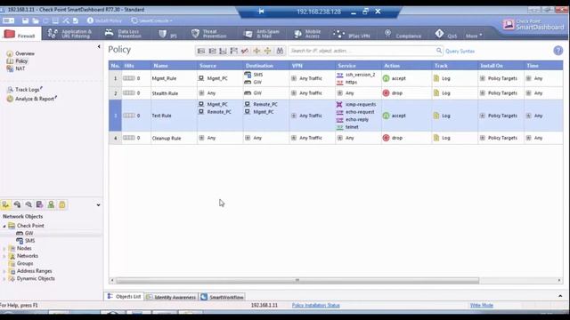How to Configure SAM Rule in Checkpoint R77.30 смотреть онлайн