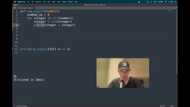 Codewars (Python?) | Summing a number's digits | kyu7 смотреть онлайн